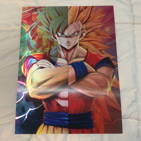 DBZ 3D Lenticular Poster Goku Ssj3 DBS Anime 3D Poster DRAGON BALL Z - Picture 3 of 7